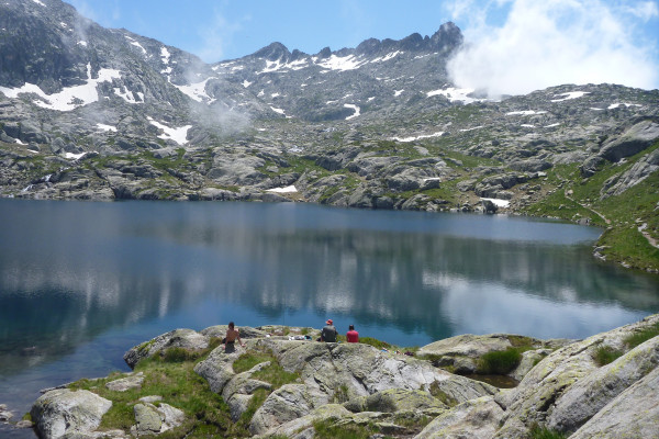 Feu lac bivouac Pyrénées