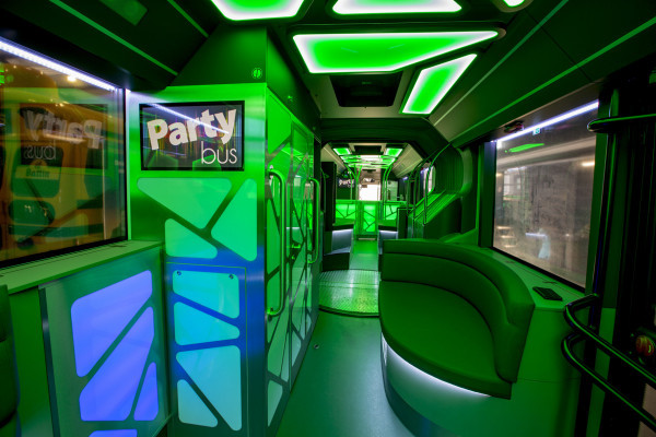 éclairage LED vert Party-bus