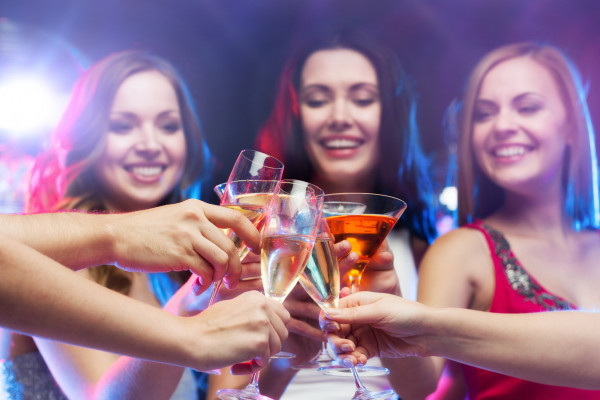 Women celebrating a bachelorette party