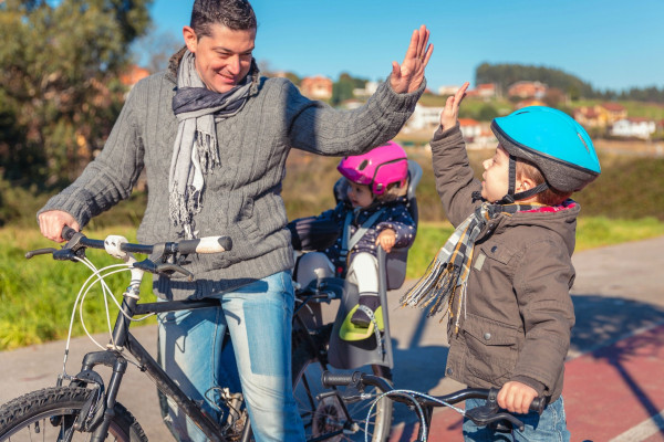 Tour à vélo en famille