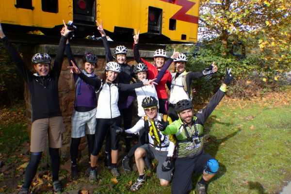 Group picture of cyclists
