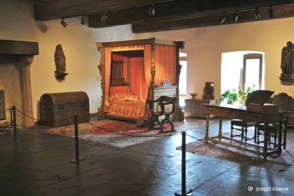 Schlafzimmer im Schloss Vianden