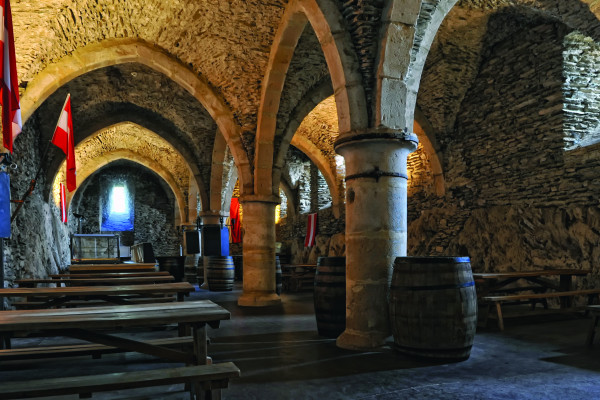 Visit of Vianden Castle - wine cellar