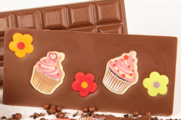 Selbstgemachte Schokolade mit Cupcakes