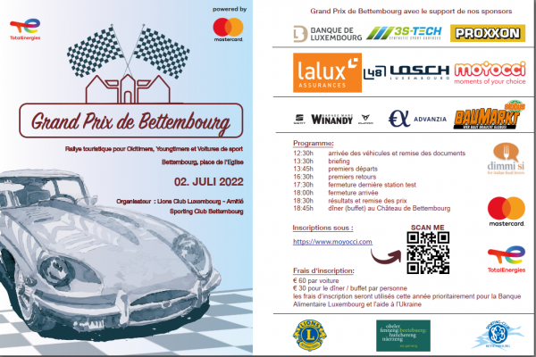GP Bettembourg 2022 Flyer & Sponsors