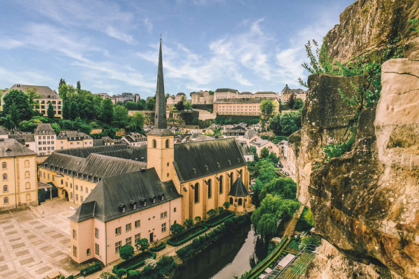 Vue sur la cour de l'Abbaye de Neimënster