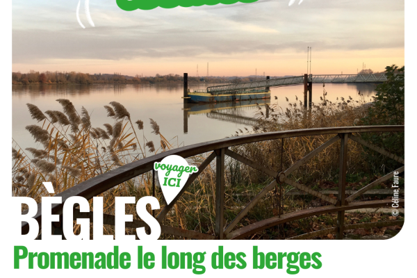 Bègles, promenade le long des berges de la Garonne