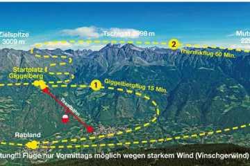 Volo in parapendio biposto in Val Venosta - Gruppo Tessa