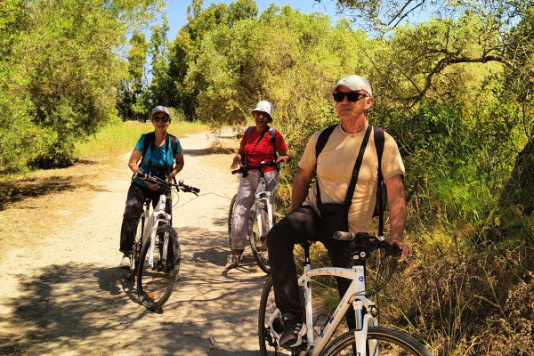 In bici nella natura