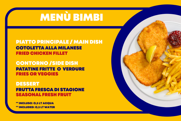 Menù bimbi / Kids Menu