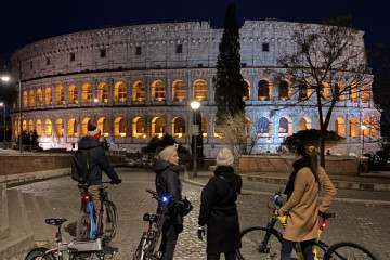 Roma de Noche: E-Bike Tour & degustación de comida/vino