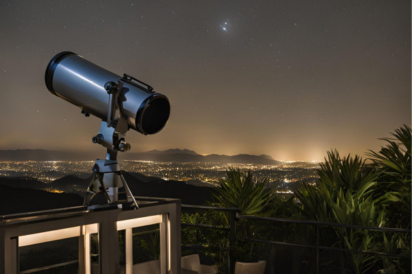 Telescopio en la terraza