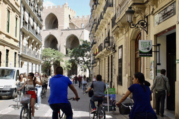rijden in Valencia stadscentrum