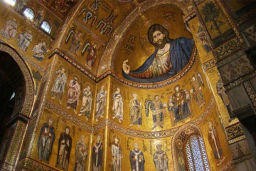 Christ Pantocrator inside the Cathedral of Monreale