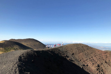 Walking on the border of the crater