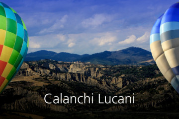 Fly in a hot air balloon in the Lucanian Calanchi