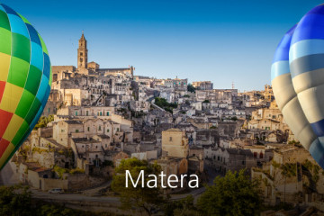 Fly in a hot air balloon to Matera