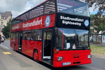 Unser großer Doppeldecker, aus 4m Höhe Kassel entdecken