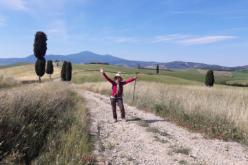 On the Gladiator Road in Val d'Orcia