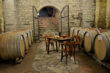 the wine cellar