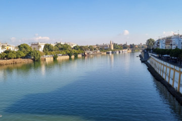 The river, the axis of the town
