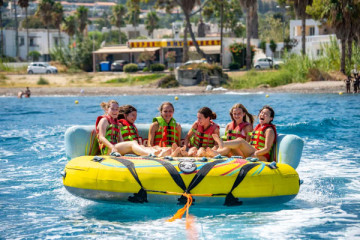 Watertubing, Inflatables, towables, aquarocket rides in kos.