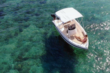 Rent a boat with no license in Kos island, Greece.