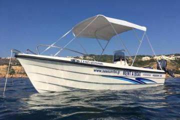 Rent a boat with no license in Kos island, Greece.