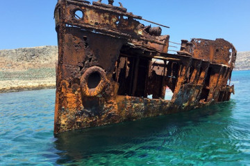 CHQ54. Powerboat Tour to Balos Lagoon and Gramvousa Island Half Day