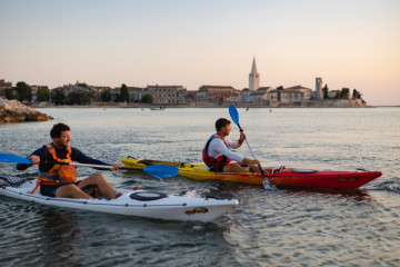 Poreč sunset sea kayaking