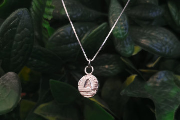 Fine Silver initial pendant