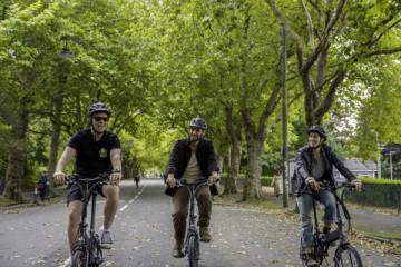 Our guests gliding along on our beautiful ebikes