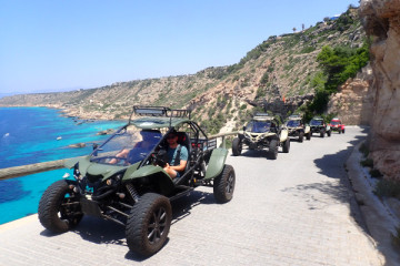 Buggy Adventure Mallorca - road tour with snorkeling stop