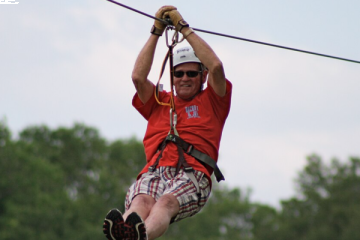 Zip-line in action!