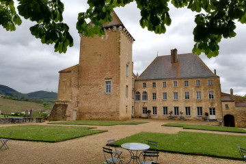 Pierreclos Castle, a fifteenth-century historical monument in southern Burgundy