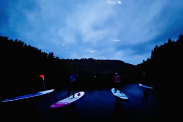 Night Paddle Lights Display | Paddling Loch Faskally