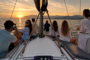 Sunset Sailing: Enjoy the golden hour from the boat