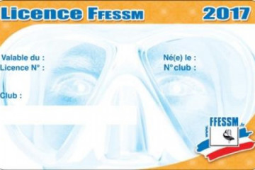 FFESSM adult licence (>16 years old)