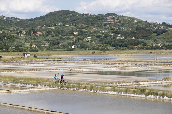 Electric biking Piran salt-pans