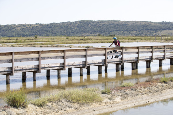 Piran salt-pans electric biking
