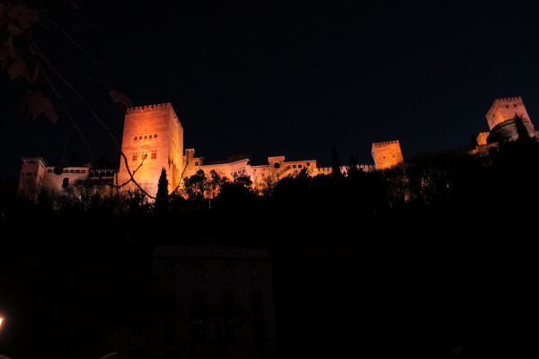 Alhambra at night 