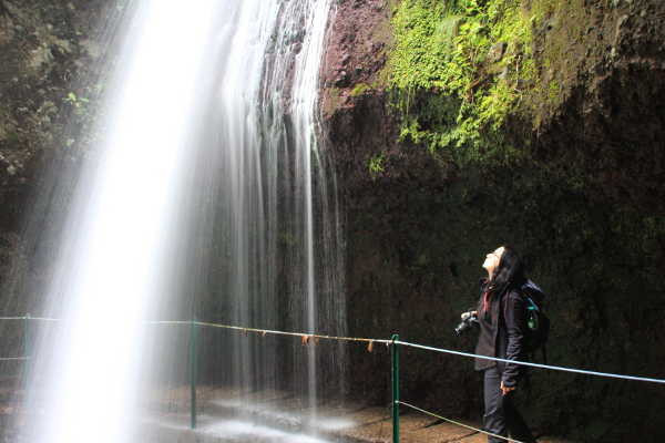 Some paths lead behind the waterfalls.