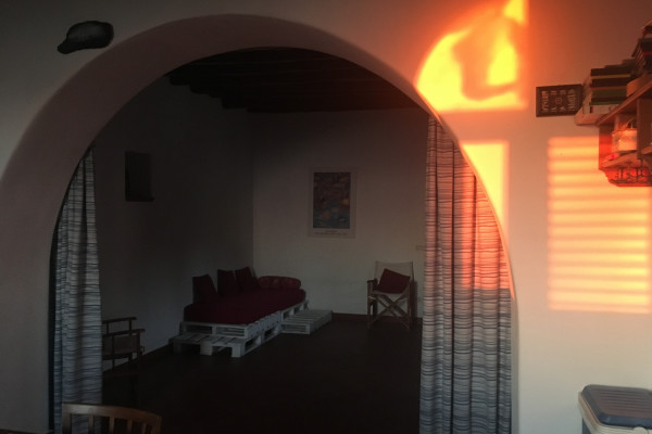 illuminated by sunset light