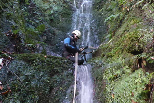 Abseiling in the Voltas Canyon