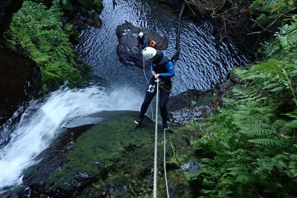 Abseiling in the Camisa gorge