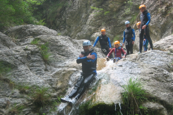 Azur Canyoning - Gorges du Loup water slide