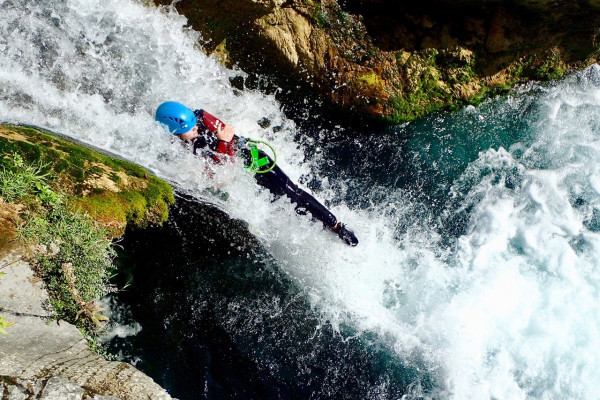 Azur Canyoning - Gorges du Loup water slide