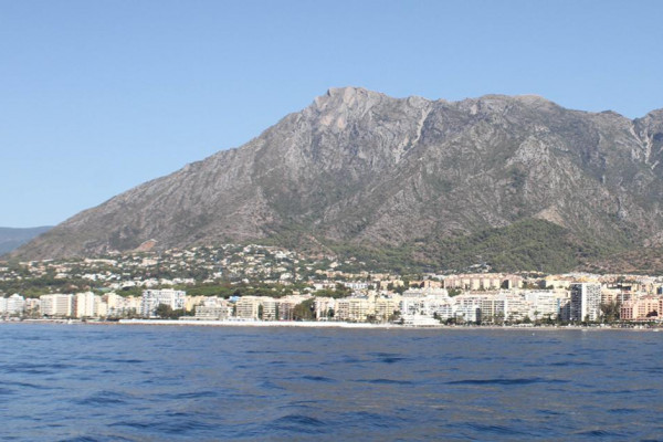 Views of Marbella from the boat