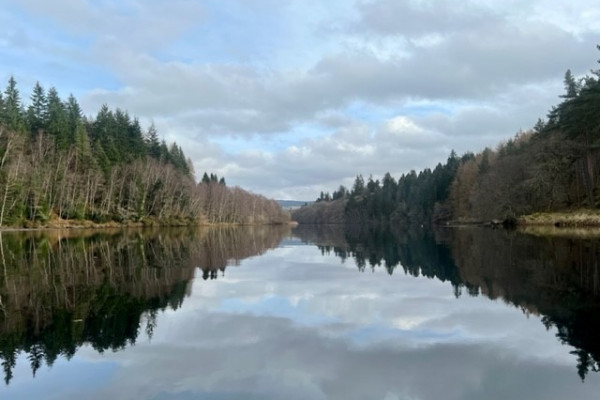 Wintertime kayaking - Outdoor Explore - Loch Faskally near Pitlochry, Perthshire