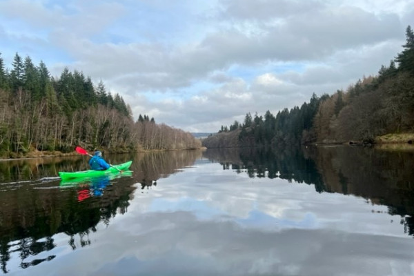 Exploring Loch Faskally by kayak - Outdoor Explore - Loch Faskally near Pitlochry, Perthshire